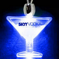 Light Up Pendant Necklace - Martini - Blue